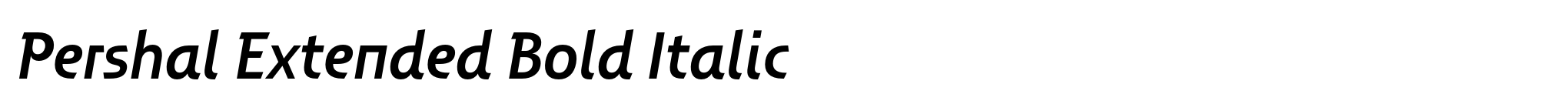 Pershal Extended Bold Italic image